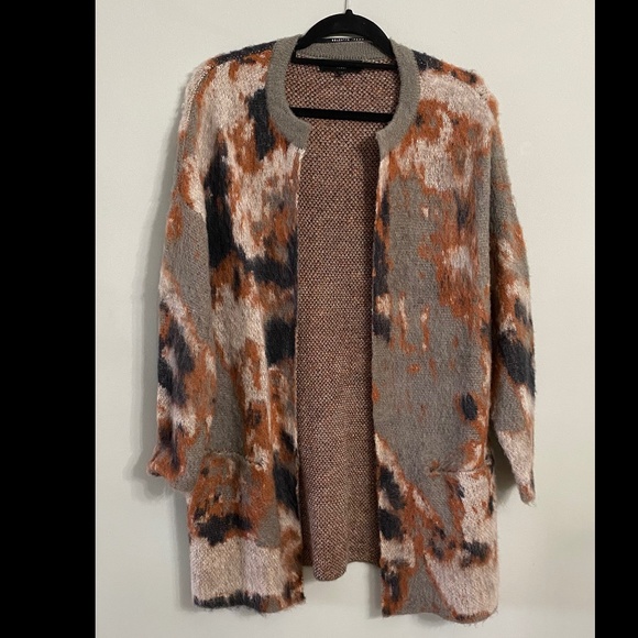 SELECTED FEMME LONG SLEEVE WOOL/MOHAIR KNIT CARDIGAN - Picture 4 of 5